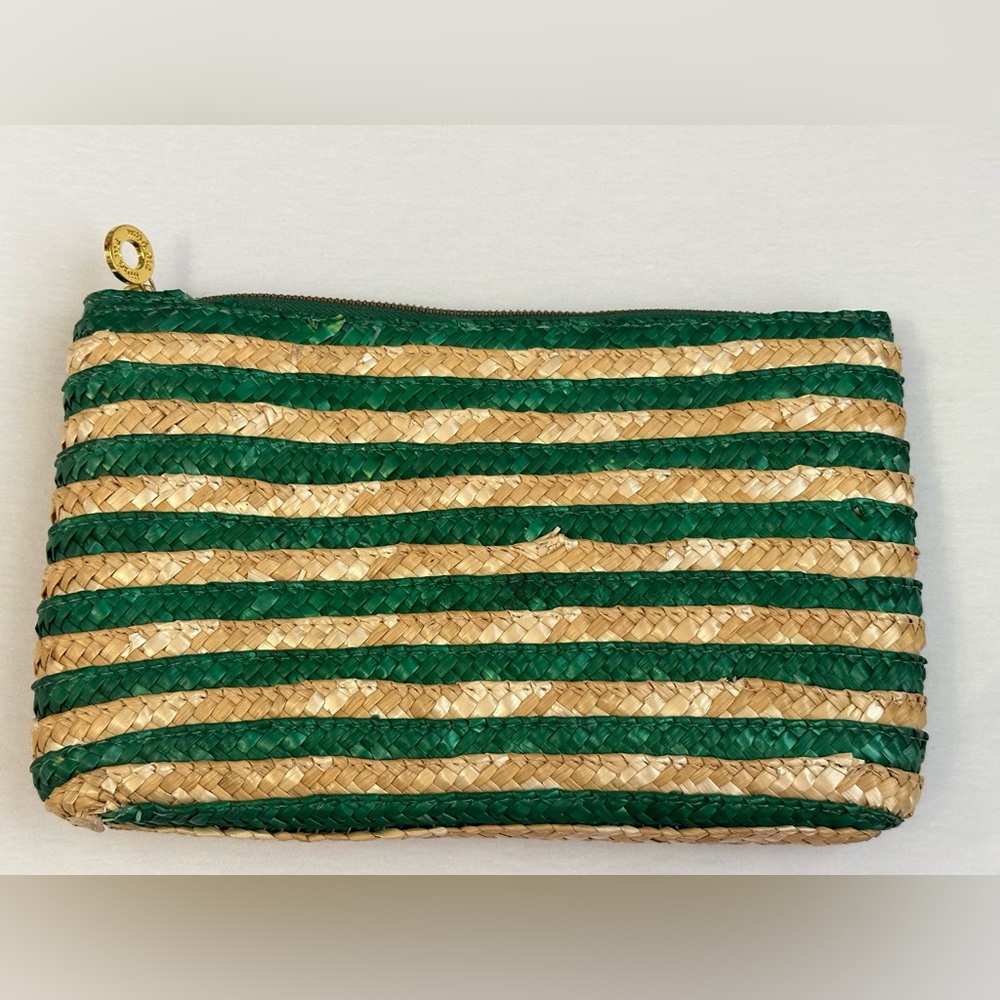 5 for $15! Mud Pie Green Straw Woven Clutch